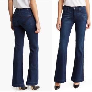 NWT 7 For All Mankind Dojo Jeans in Blue Black Santiago 7 Logo Pockets size 26